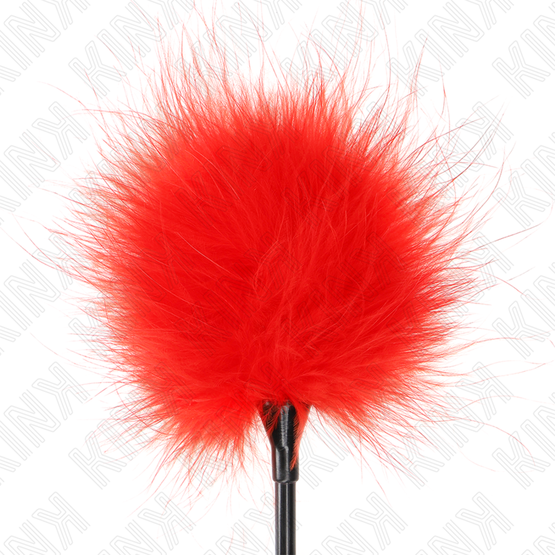 KINK - RED TICKLE FEATHERS USED FOR THE BONDAGE KIT 27 CM - My naughty haven #