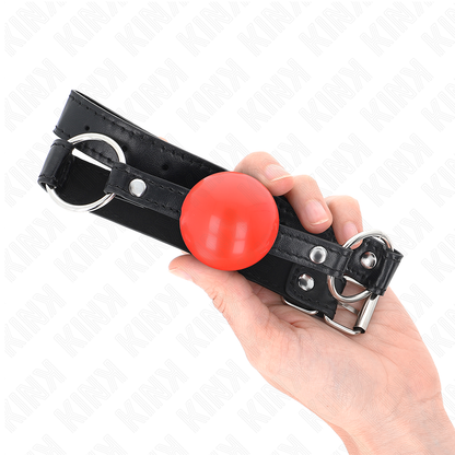 KINK - RED TPE BALL 4 CM GAG 60 x 2 CM - My naughty haven #