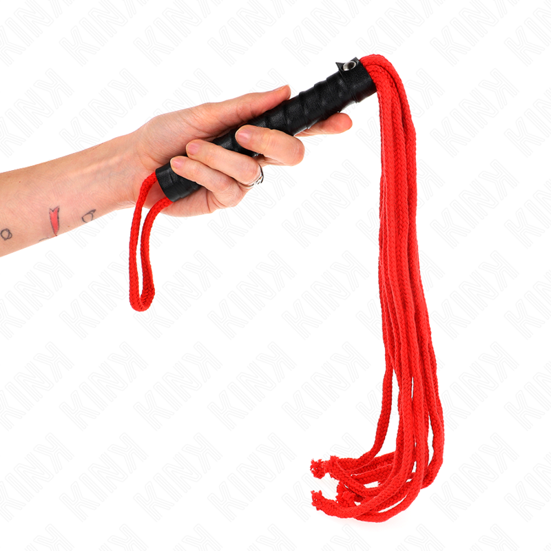 KINK - ROJO ROPE WHIP 56 CM - My naughty haven #