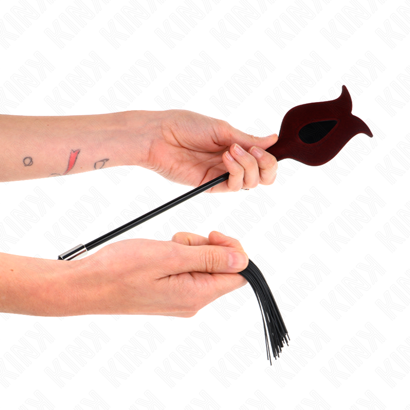 KINK - ROSE SHAPE SILICONE TASSEL WHIP 45 CM - My naughty haven #