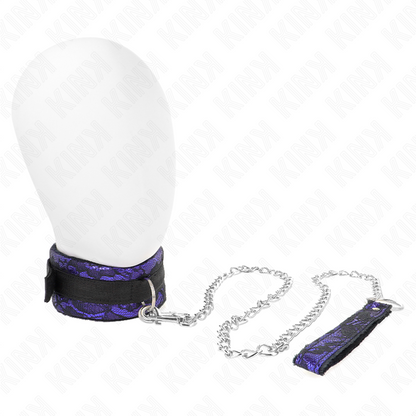 KINK - SHORT VELVET LACE NECKLACE WITH BELT 105 CM WITH NYLON TRIM 44 X 5.5 CM - My naughty haven #