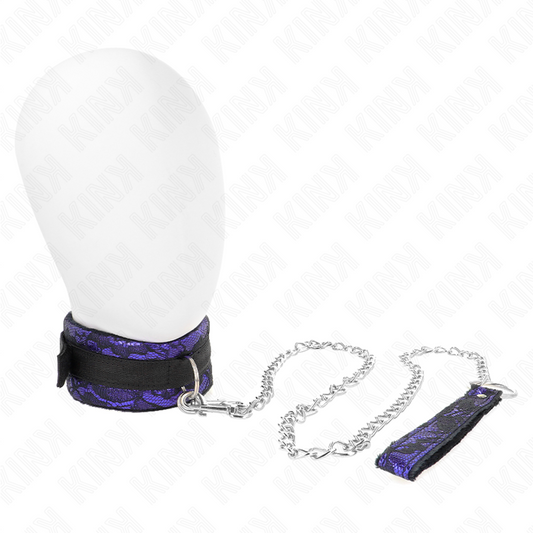 KINK - SHORT VELVET LACE NECKLACE WITH BELT 105 CM WITH NYLON TRIM 44 X 5.5 CM - My naughty haven #