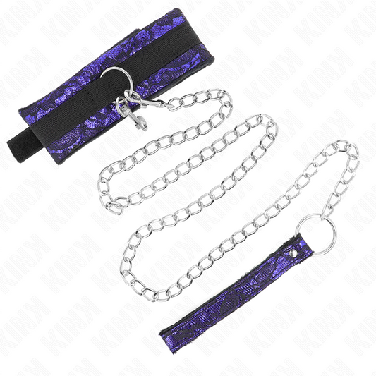 KINK - SHORT VELVET LACE NECKLACE WITH BELT 105 CM WITH NYLON TRIM 44 X 5.5 CM - My naughty haven #