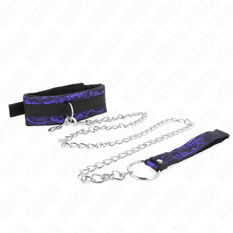 KINK - SHORT VELVET LACE NECKLACE WITH BELT 105 CM WITH NYLON TRIM 44 X 5.5 CM - My naughty haven #