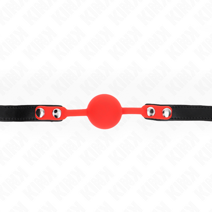 KINK - SILICONE BALL 4 CM GAG WITH LOCK 60 x 2 CM - My naughty haven #