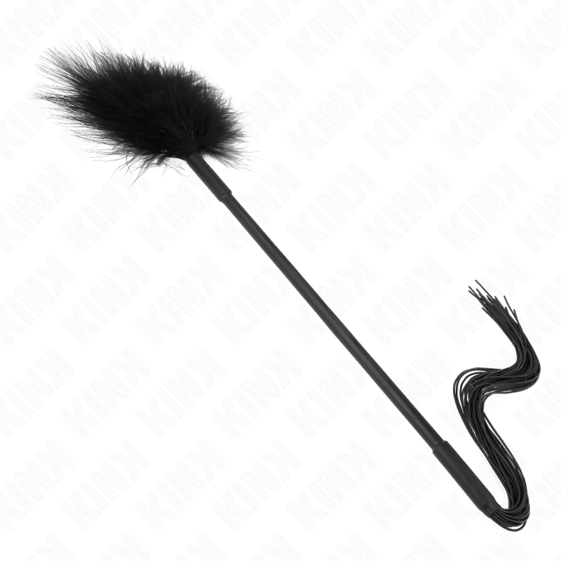 KINK - SILICONE WHIP WITH FEATHERS FOR TICKLE 47 CM - My naughty haven #