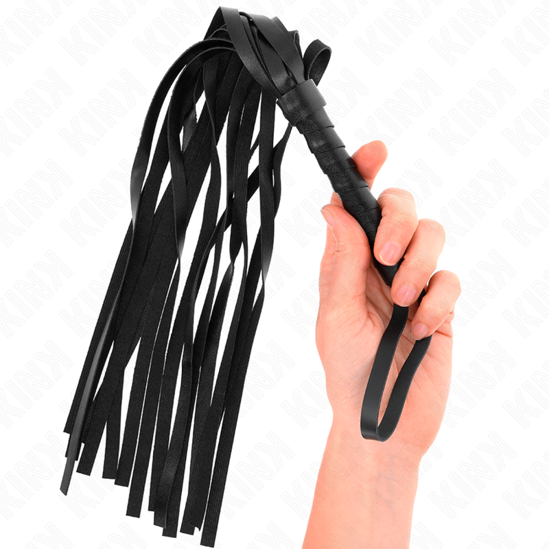 KINK - SIMPLE BLACK WHIP 45 CM - My naughty haven #
