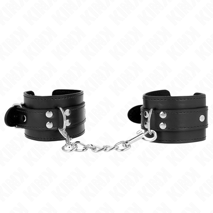 KINK - SIMPLE WRIST RESTRAINTS BLACK ADJUSTABLE 20-23 CM X 5.5 CM - My naughty haven #