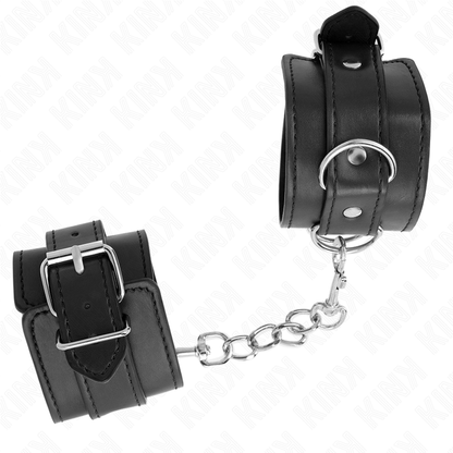 KINK - SIMPLE WRIST RESTRAINTS BLACK ADJUSTABLE 20-23 CM X 5.5 CM - My naughty haven #