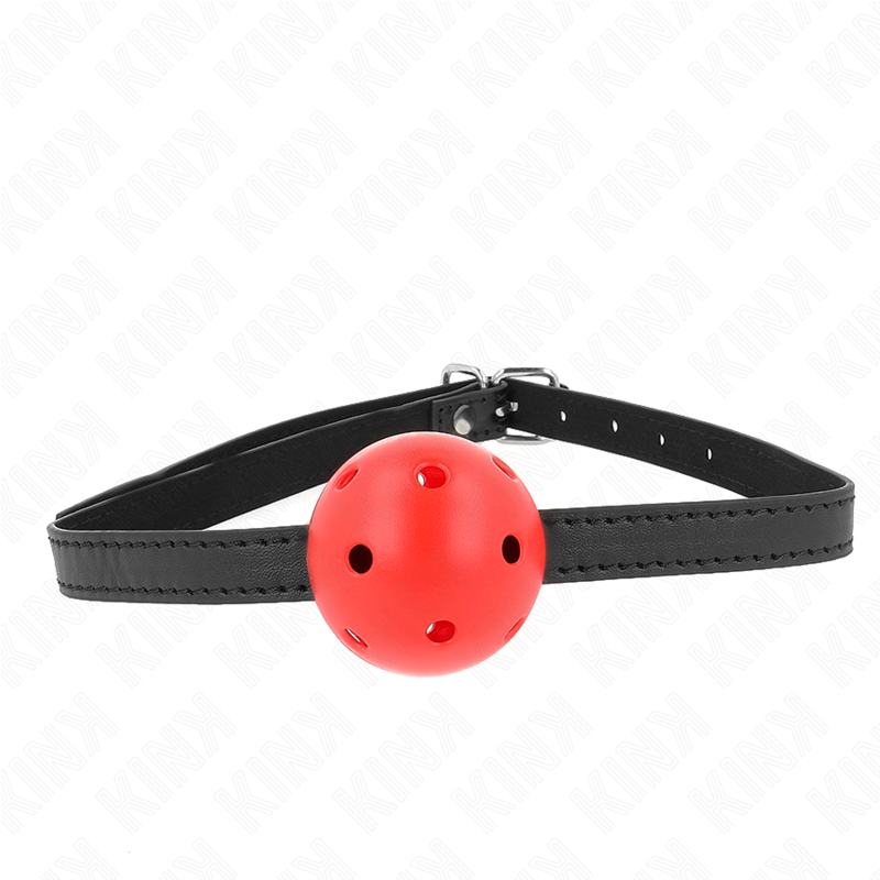 KINK - SIMPLICITY RED BREATHABLE 4.5 CM BALL GAG 62 x 1.5 CM - My naughty haven #