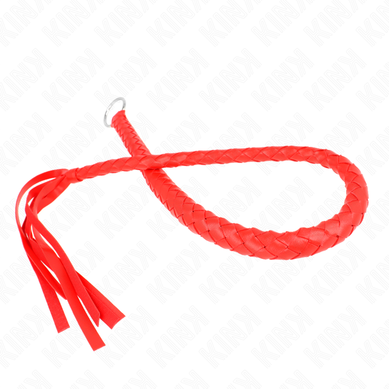 KINK - SNAKE WHIP WITH RED HAND RING 65 CM - My naughty haven #