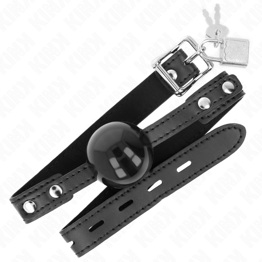 KINK - SOFT TPE BALL 4 CM GAG MODEL 3 60 x 2 CM ADJUSTABLE 37-52 CM - My naughty haven #