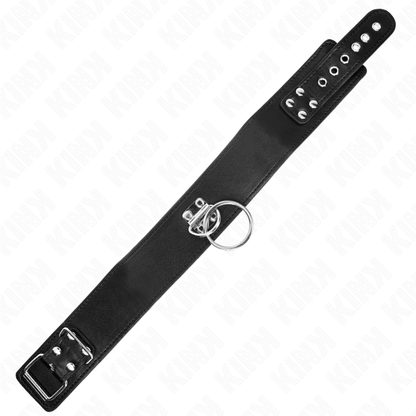 KINK - STUDDED LEASH 116 CM COLLAR WITH LEATHERETTE STRAP 50 X 5 CM - My naughty haven #