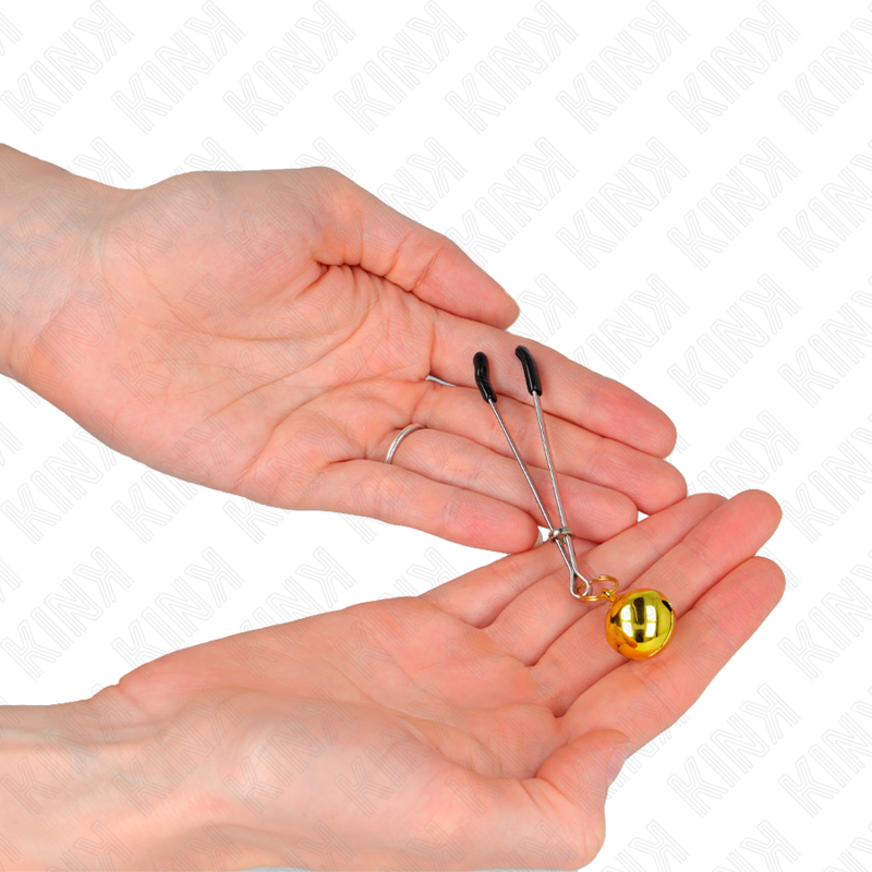 KINK - THIN BELL NIPPLE CLAMPS GOLD 7 CM - My naughty haven #