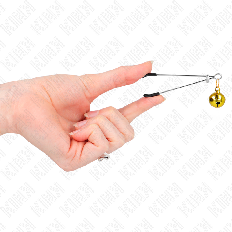 KINK - THIN BELL NIPPLE CLAMPS GOLD 7 CM - My naughty haven #