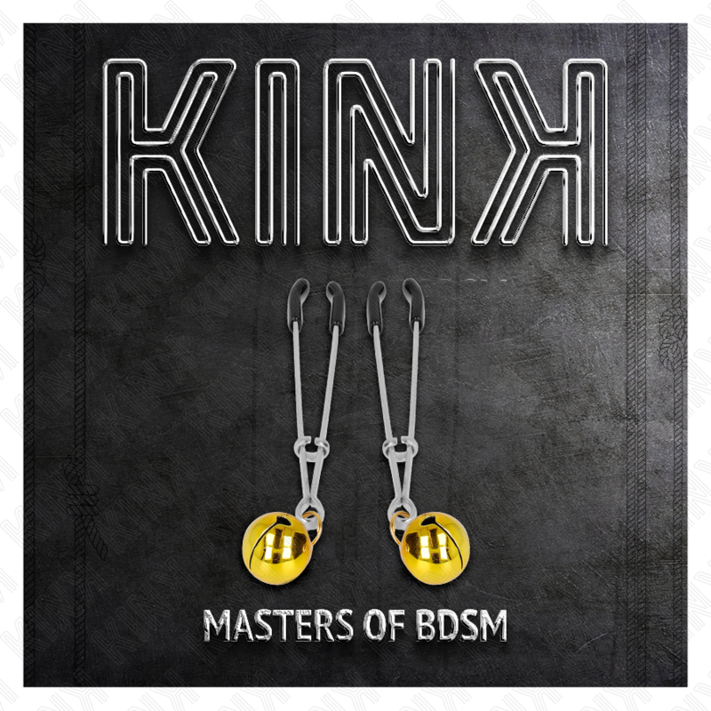 KINK - THIN BELL NIPPLE CLAMPS GOLD 7 CM - My naughty haven #