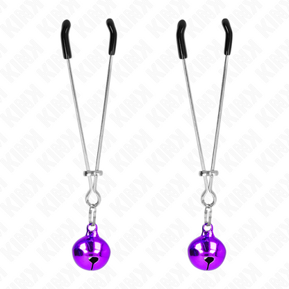 KINK - THIN BELL NIPPLE CLAMPS PURPLE 7 CM - My naughty haven #