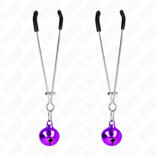 KINK - THIN BELL NIPPLE CLAMPS PURPLE 7 CM - My naughty haven #