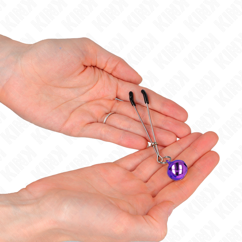 KINK - THIN BELL NIPPLE CLAMPS PURPLE 7 CM - My naughty haven #