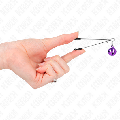 KINK - THIN BELL NIPPLE CLAMPS PURPLE 7 CM - My naughty haven #