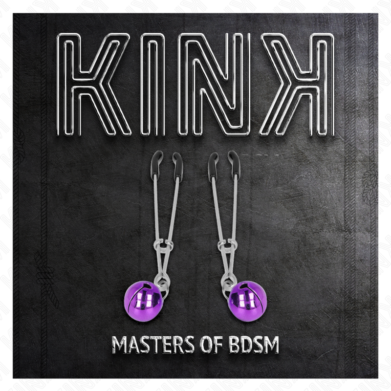 KINK - THIN BELL NIPPLE CLAMPS PURPLE 7 CM - My naughty haven #