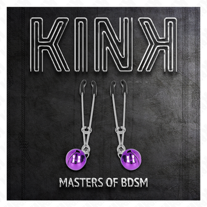 KINK - THIN BELL NIPPLE CLAMPS PURPLE 7 CM - My naughty haven #