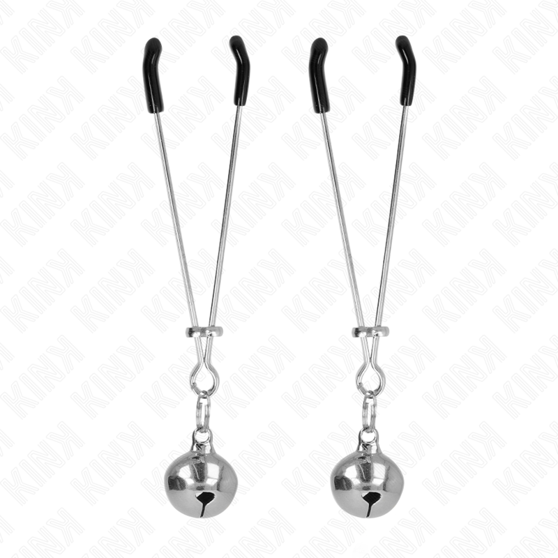 KINK - THIN BELL NIPPLE CLAMPS SILVER 7 CM - My naughty haven #