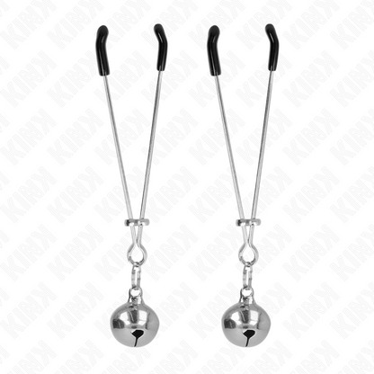 KINK - THIN BELL NIPPLE CLAMPS SILVER 7 CM - My naughty haven #