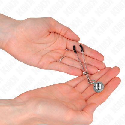 KINK - THIN BELL NIPPLE CLAMPS SILVER 7 CM - My naughty haven #