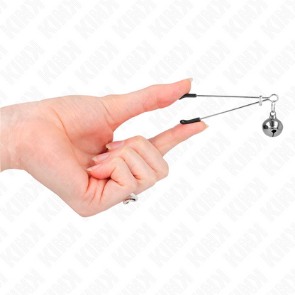 KINK - THIN BELL NIPPLE CLAMPS SILVER 7 CM - My naughty haven #