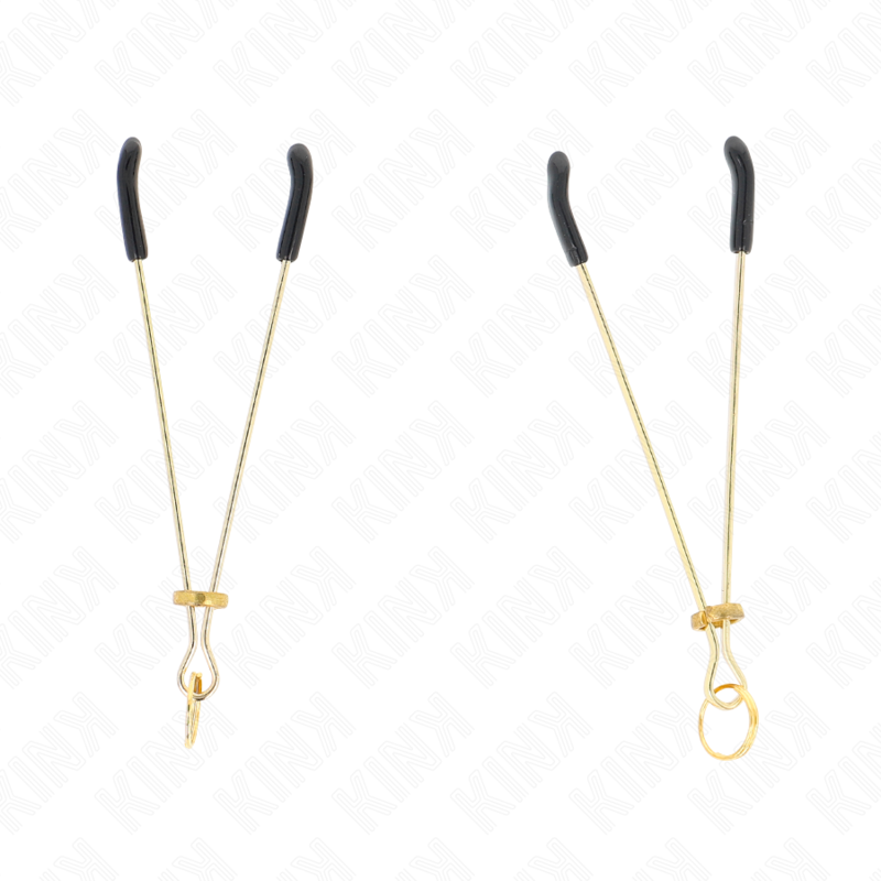 KINK - THIN NIPPLE CLAMPS GOLD 7 CM - My naughty haven #