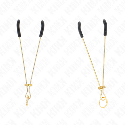 KINK - THIN NIPPLE CLAMPS GOLD 7 CM - My naughty haven #