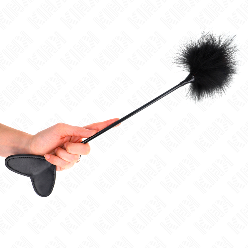 KINK - TICKLE FEATHERS WITH HEART PADDLE 31 CM - My naughty haven #