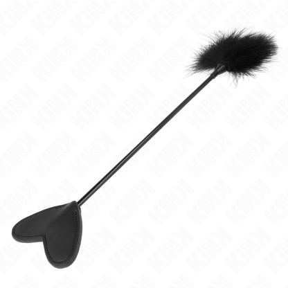 KINK - TICKLE FEATHERS WITH HEART PADDLE 31 CM - My naughty haven #