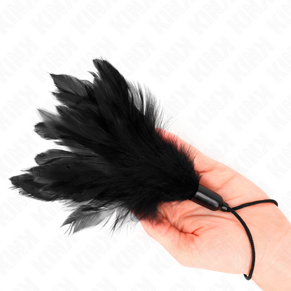 KINK - TICKLE FEATHERS WITH ROPE HANDLE PLASTIC BASE 15 CM - My naughty haven #