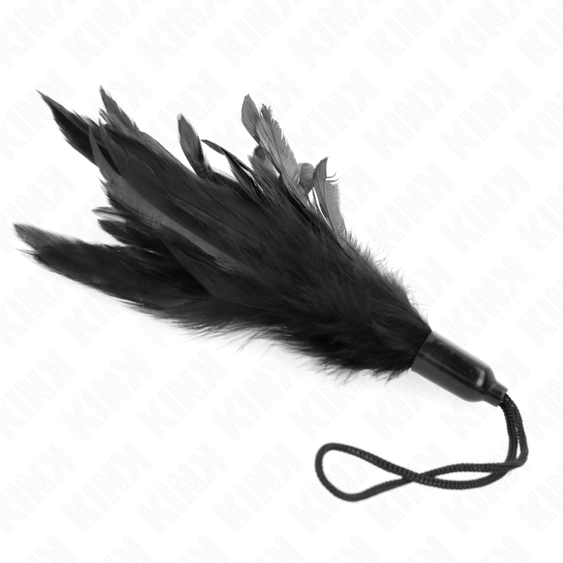 KINK - TICKLE FEATHERS WITH ROPE HANDLE PLASTIC BASE 15 CM - My naughty haven #