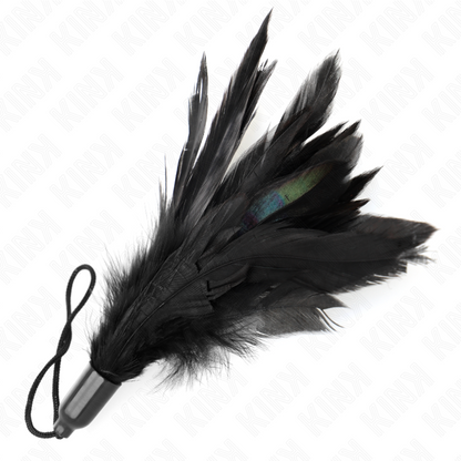 KINK - TICKLE FEATHERS WITH ROPE HANDLE PLASTIC BASE 15 CM - My naughty haven #