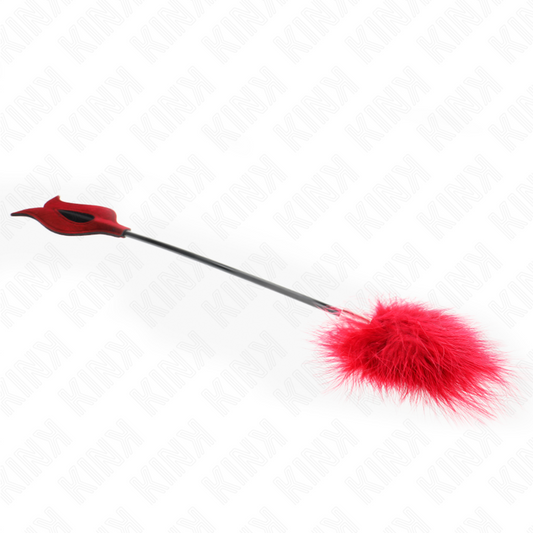 KINK - TICKLE FEATHERS WITH ROSE-SHAPED PADDLE 8 CM - My naughty haven #
