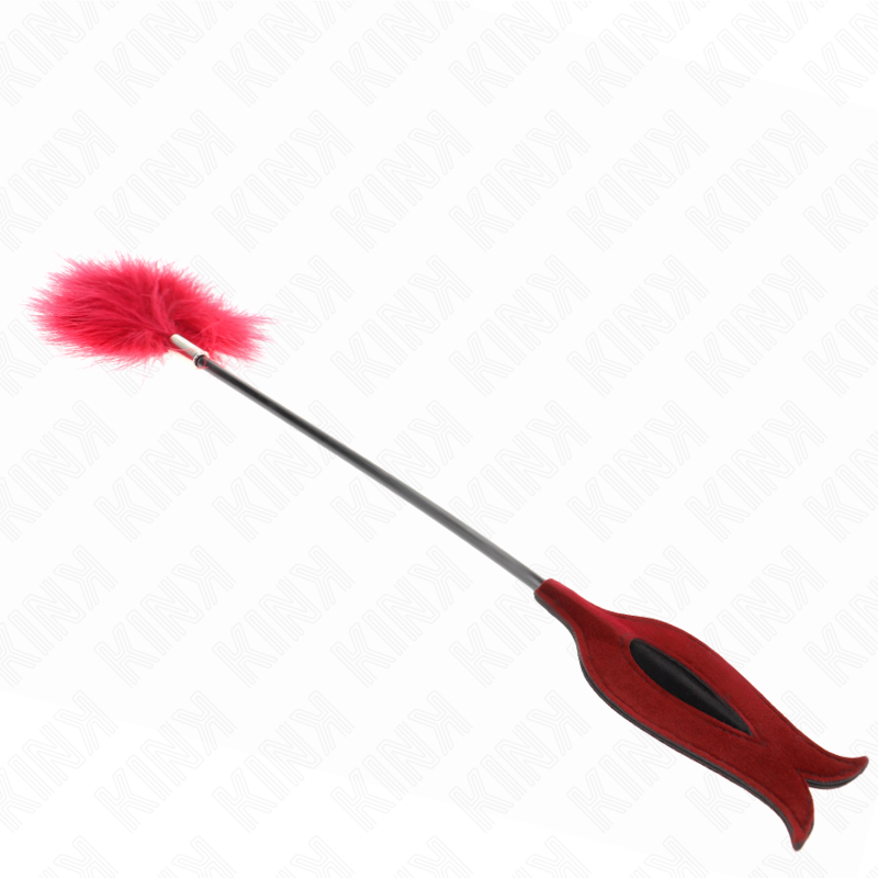 KINK - TICKLE FEATHERS WITH ROSE-SHAPED PADDLE 8 CM - My naughty haven #