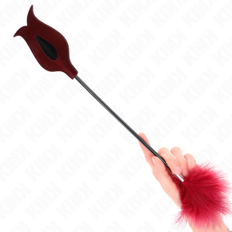 KINK - TICKLE FEATHERS WITH ROSE-SHAPED PADDLE 8 CM - My naughty haven #