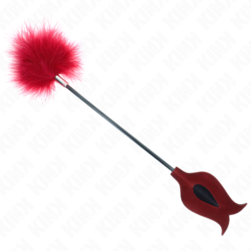 KINK - TICKLE FEATHERS WITH ROSE-SHAPED PADDLE 8 CM - My naughty haven #