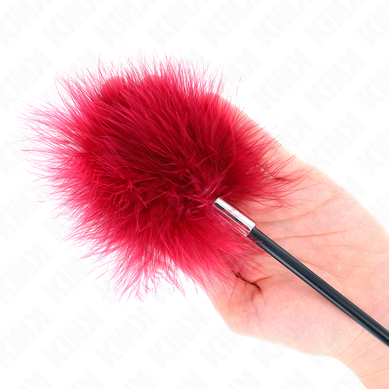 KINK - TICKLE FEATHERS WITH ROSE-SHAPED PADDLE 8 CM - My naughty haven #