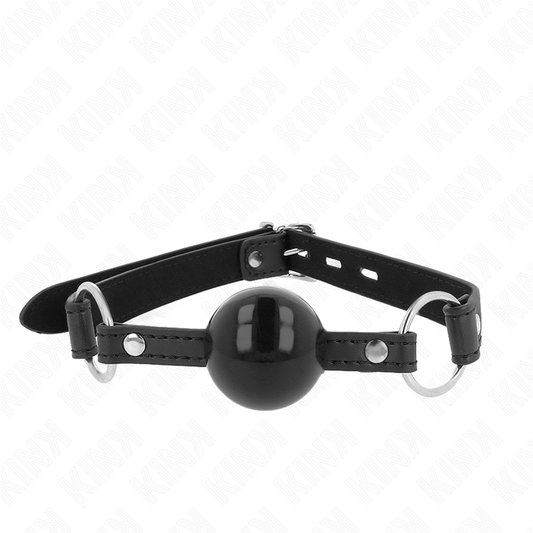 KINK - TPE BALL 4 CM GAG WITH BLACK LOCK 60 x 2 CM - My naughty haven #