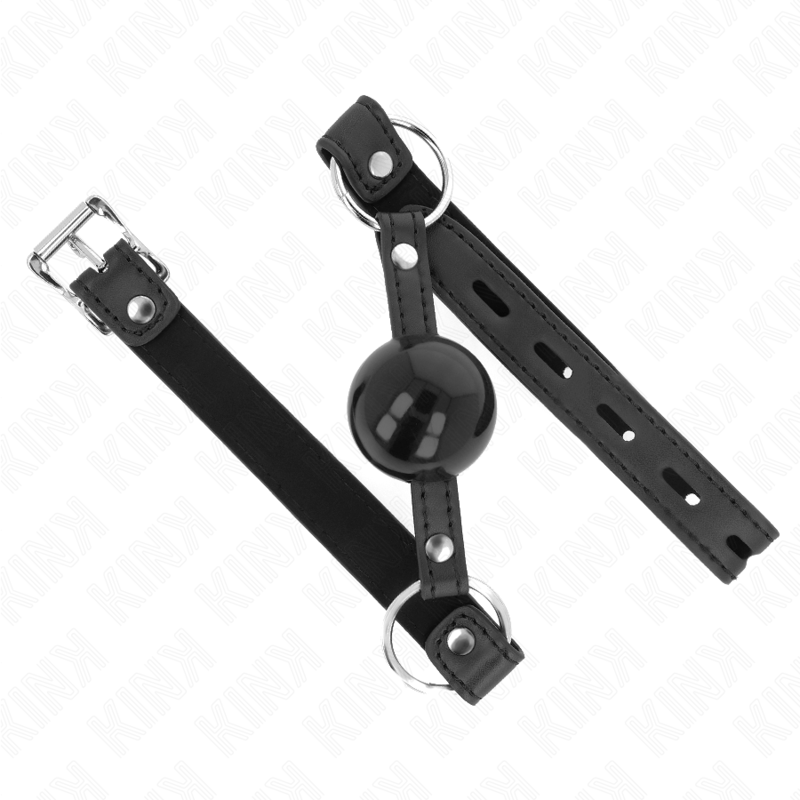 KINK - TPE BALL 4 CM GAG WITH BLACK LOCK 60 x 2 CM - My naughty haven #