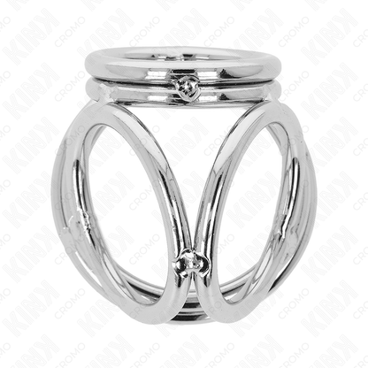 KINK - TRIPLE CHROME METAL PENIS RING 3.8 CM TO 5 CM MODEL 1 - My naughty haven #