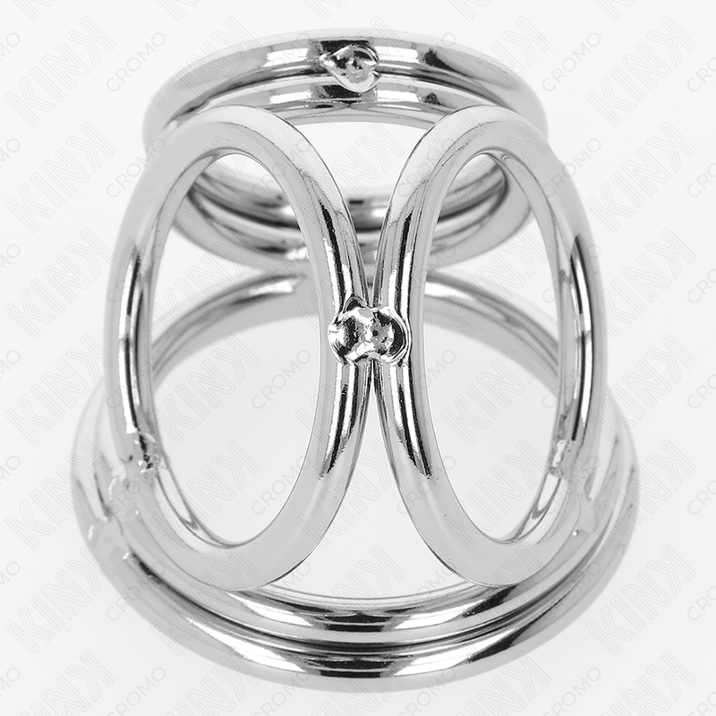 KINK - TRIPLE CHROME METAL PENIS RING 3.8 CM TO 5 CM MODEL 1 - My naughty haven #
