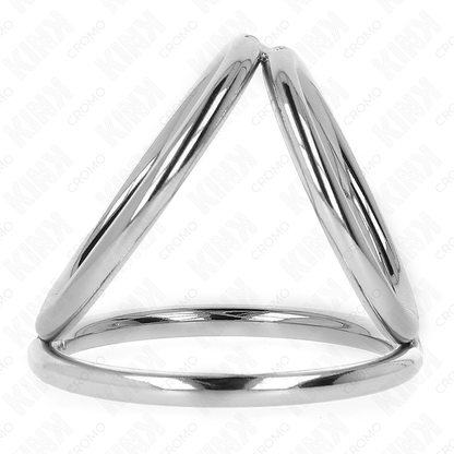KINK - TRIPLE CHROME METAL PENIS RING 3.8 CM TO 5 CM MODEL 2 - My naughty haven #