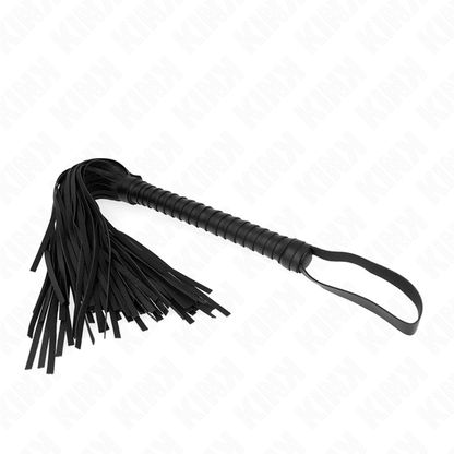 KINK - WHIP WITH BLACK TEXTURED HANDLE 48.5 CM - My naughty haven #