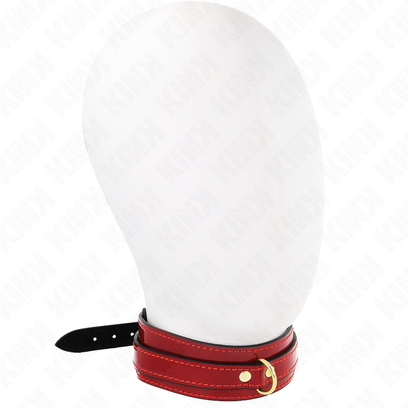 KINK - WINE RED ADJUSTABLE NECKLACE WITH GOLDEN DETAILS 29-42.5 CM X 4 CM - My naughty haven #