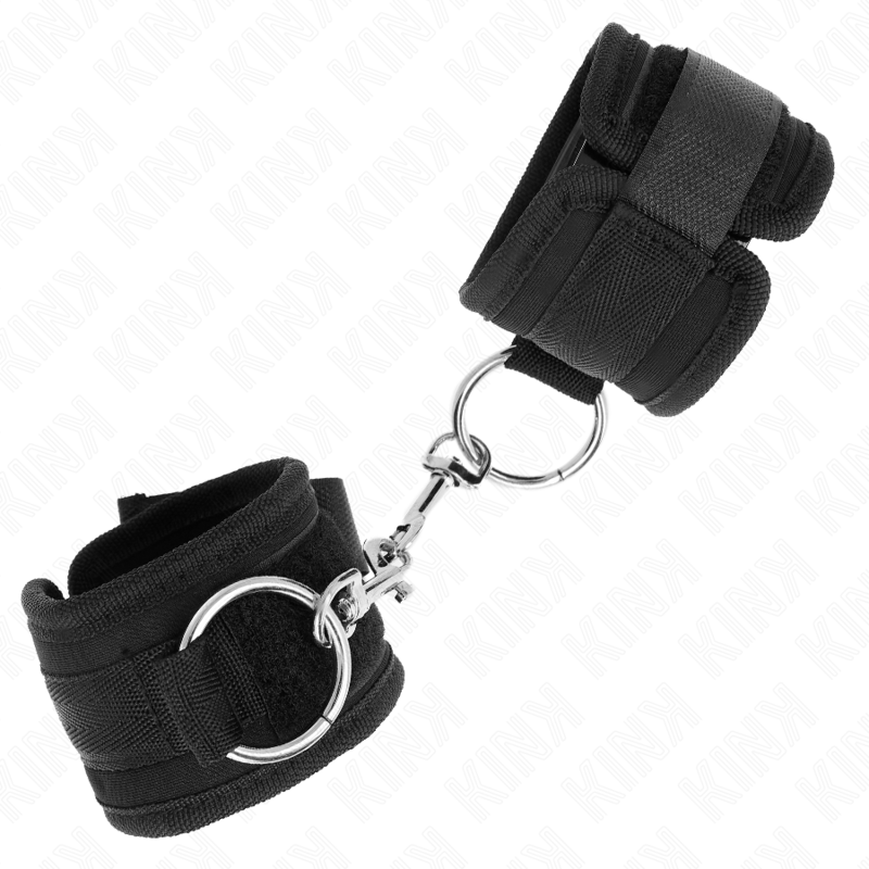 KINK - WRIST RESTRAINTS BLACK ADJUSTABLE 18-35 CM X 6 CM - My naughty haven #